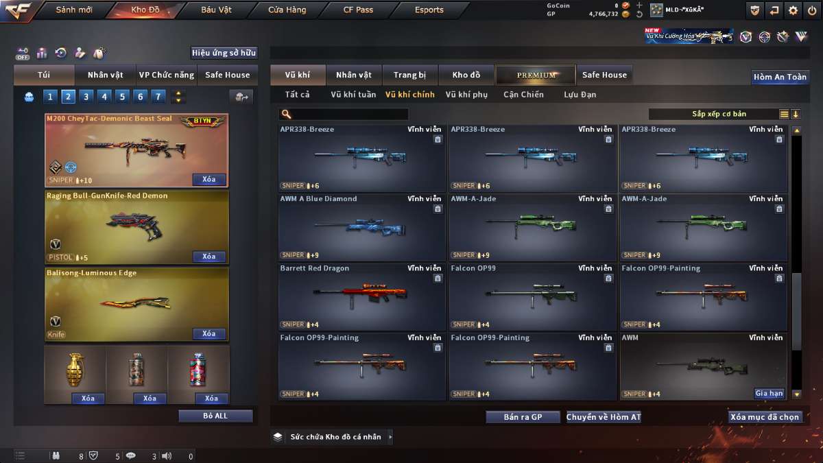 shop acc cf uy tin gia re